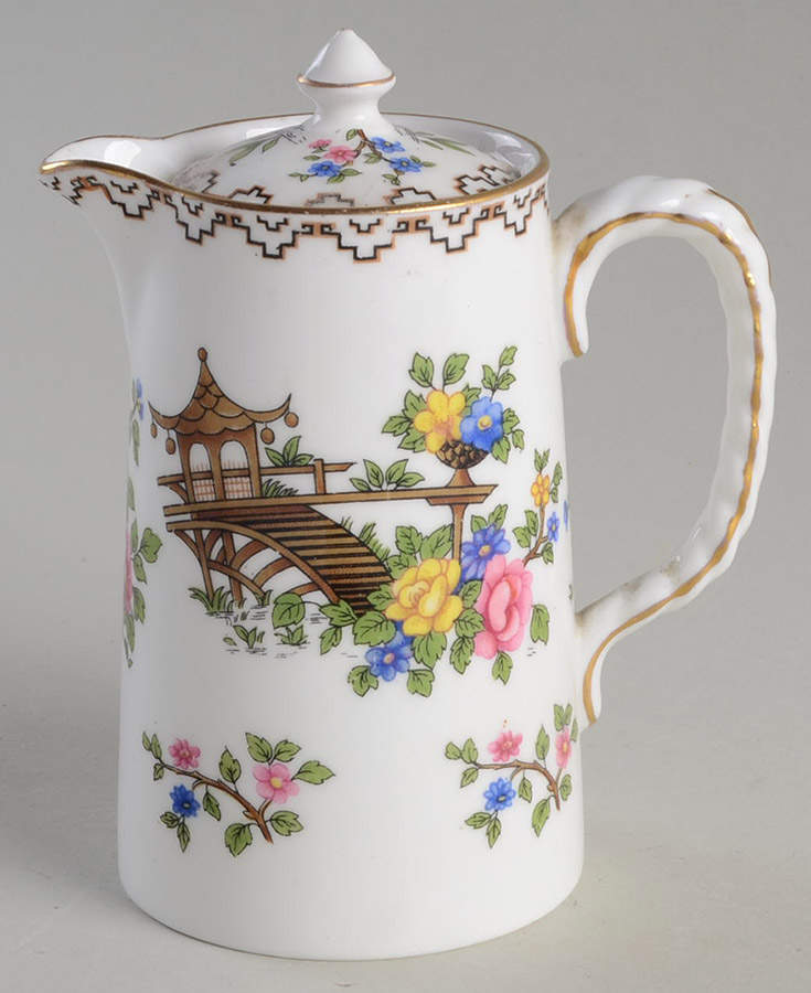 Pagoda Small Syrup with Lid by John  Aynsley & Sons-1