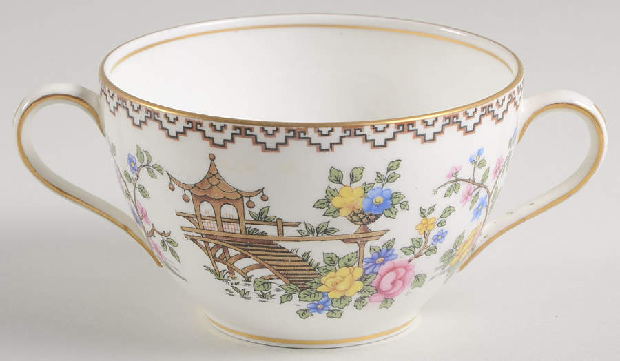 Pagoda Footed Bouillon Cup by John  Aynsley & Sons-1