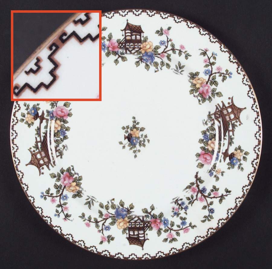 Pagoda Luncheon Plate by John  Aynsley & Sons-1