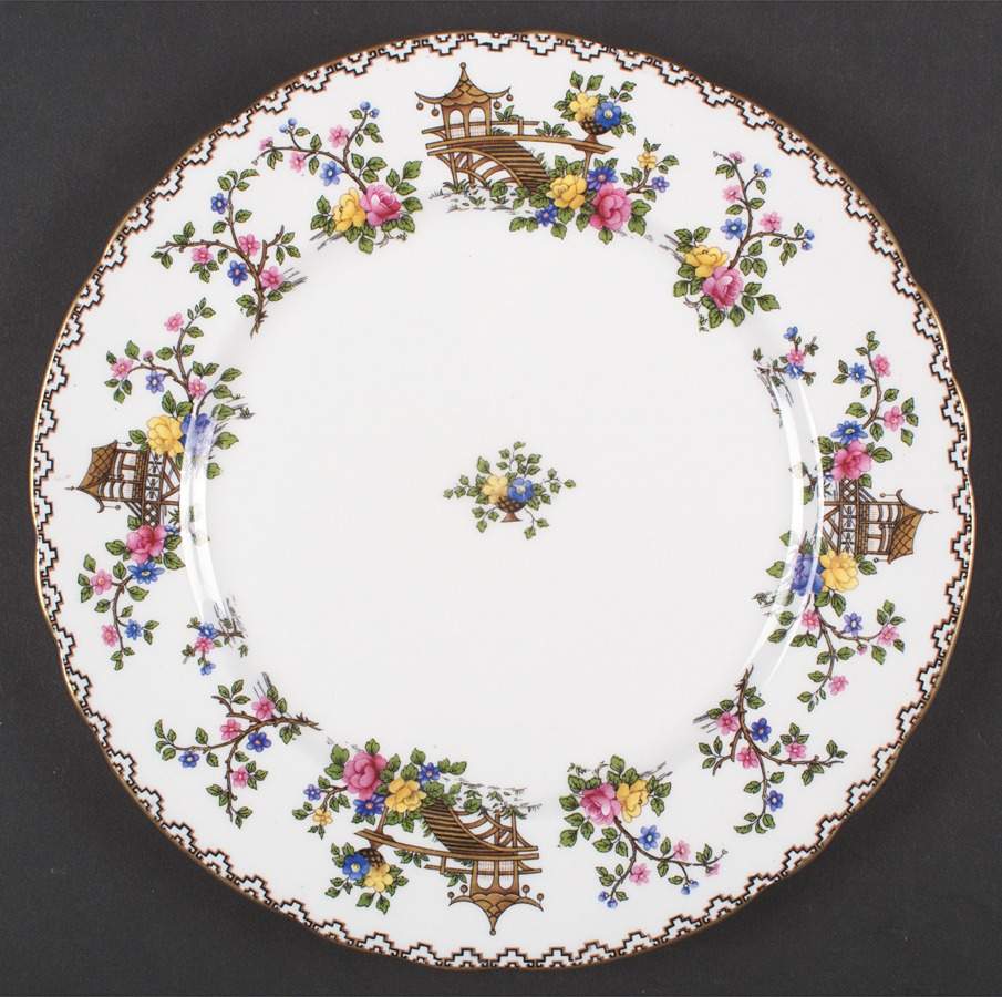 Pagoda Dinner Plate by John  Aynsley & Sons-1
