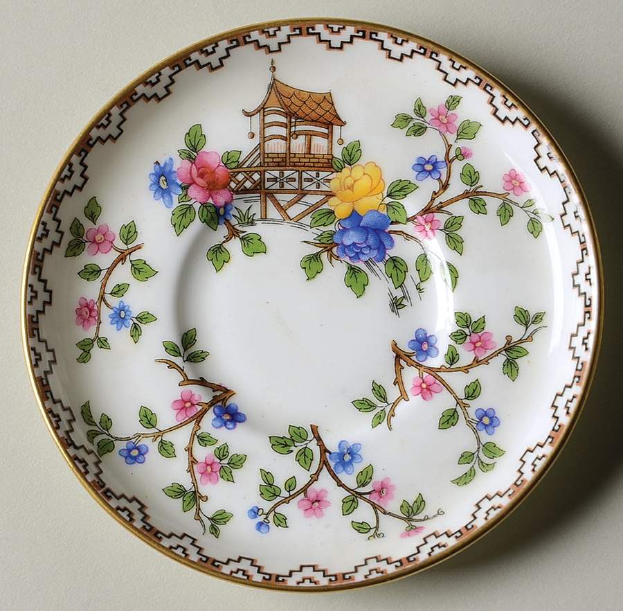 Pagoda Saucer for Demitasse Cup by John  Aynsley & Sons-1