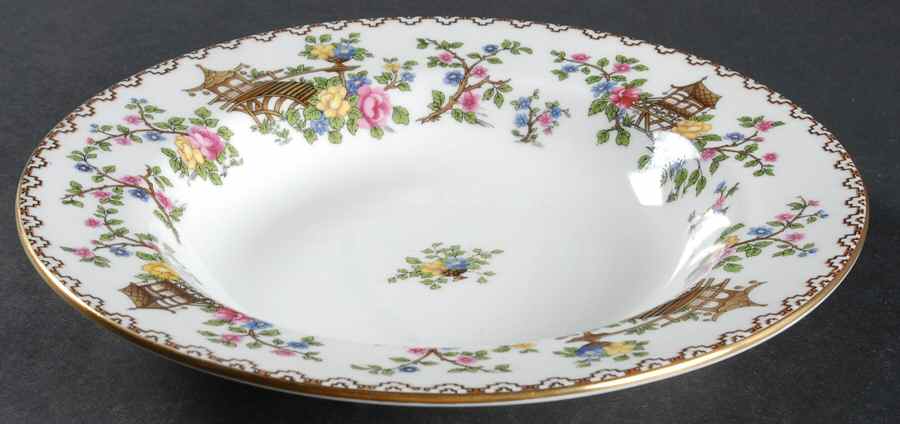 Pagoda Large Rim Soup Bowl by John  Aynsley & Sons-1