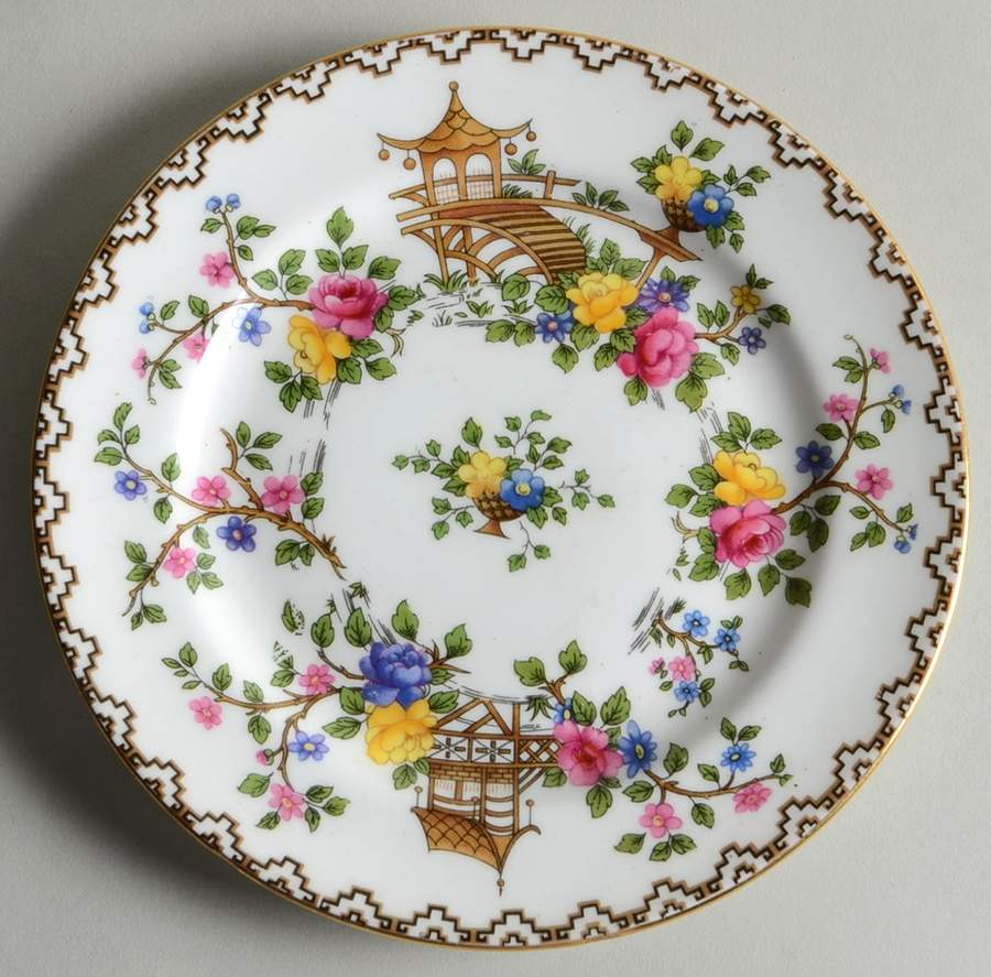 Pagoda Bread & Butter Plate by John  Aynsley & Sons-1