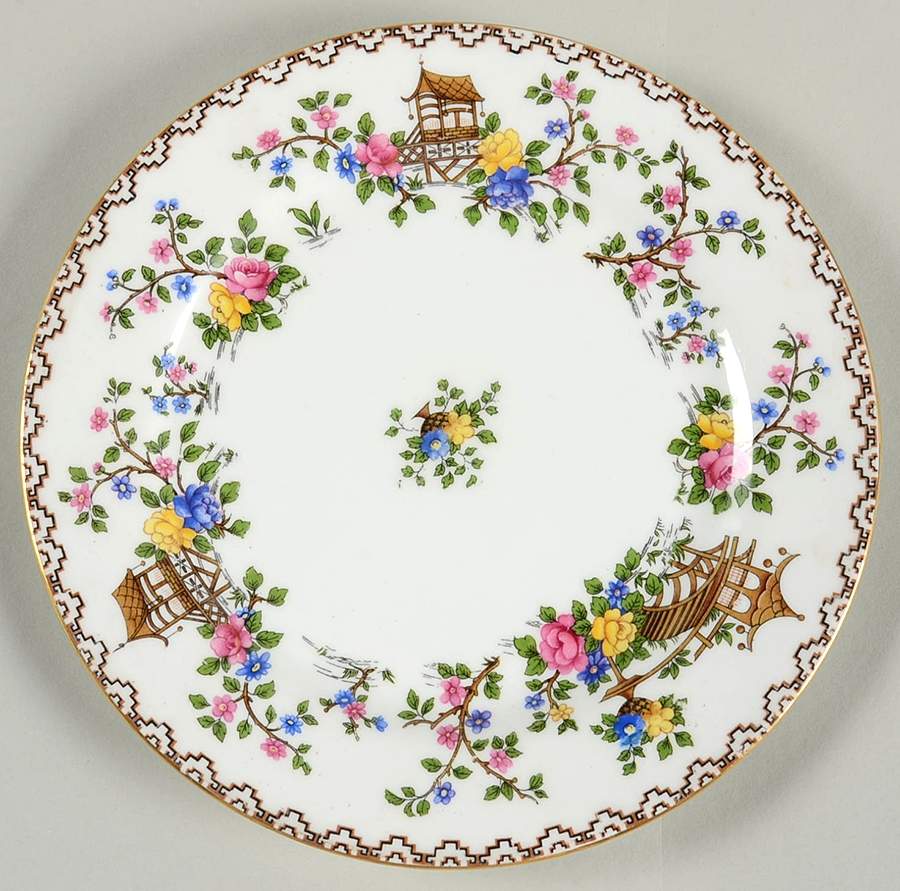 Pagoda Salad Plate by John  Aynsley & Sons-1