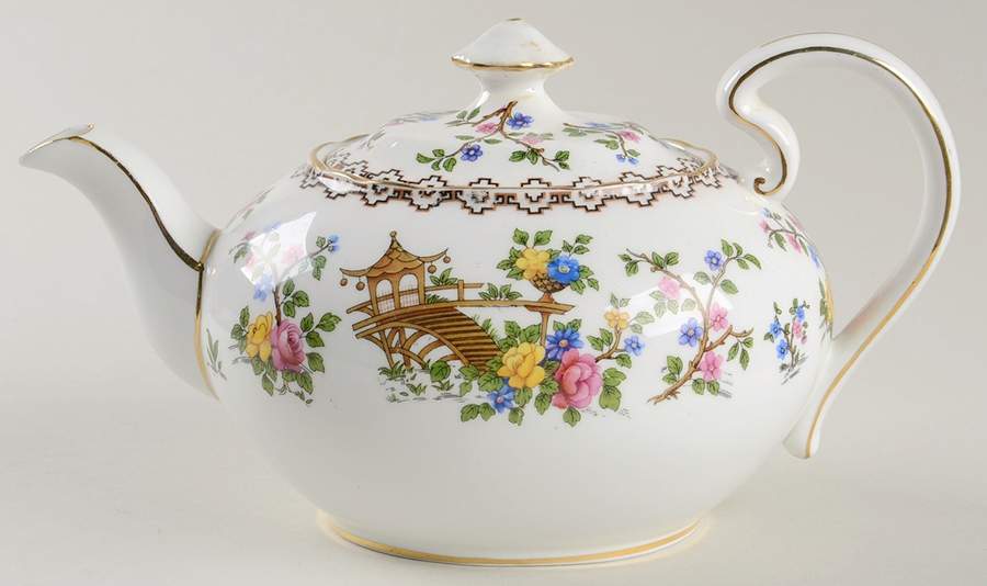 Pagoda Teapot & Lid by John  Aynsley & Sons-1