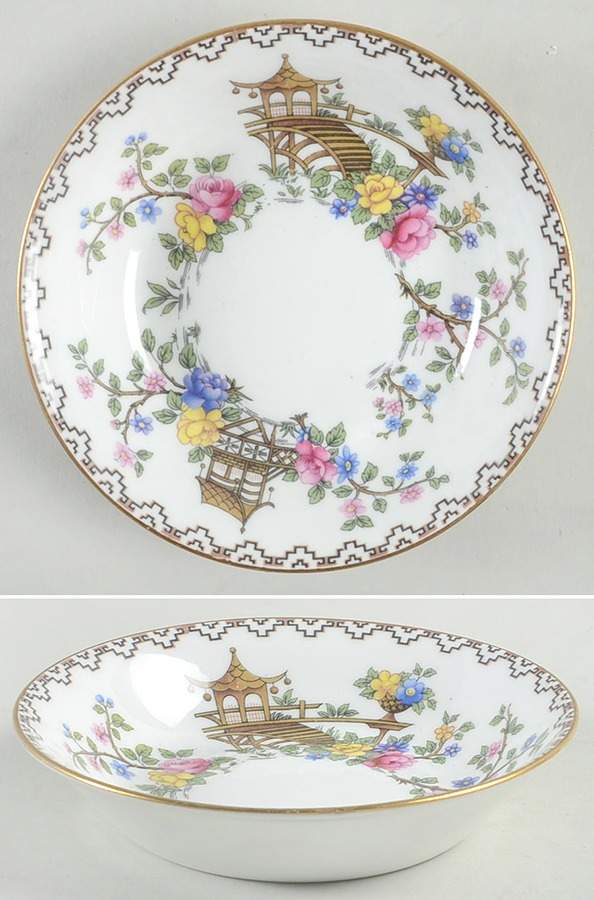 Pagoda Fruit/Dessert (Sauce) Bowl by John  Aynsley & Sons-1