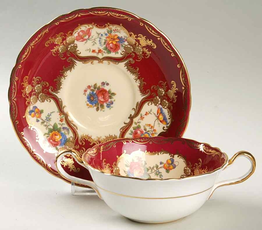 Paramount Flat Cream Soup Bowl & Saucer Set by John  Aynsley & Sons-1