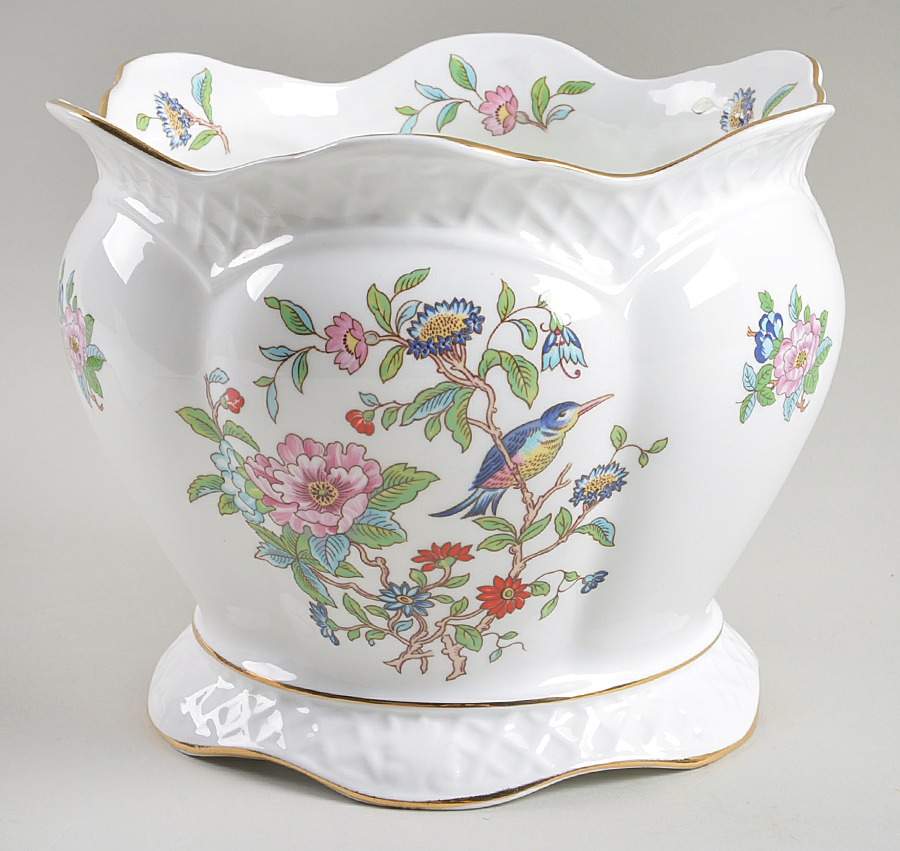 Pembroke (Gold Trim) 6" Cachepot by John  Aynsley & Sons-1