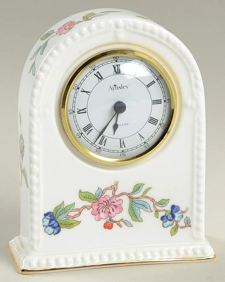 Pembroke (Gold Trim) Mantel Clock by John  Aynsley & Sons-1