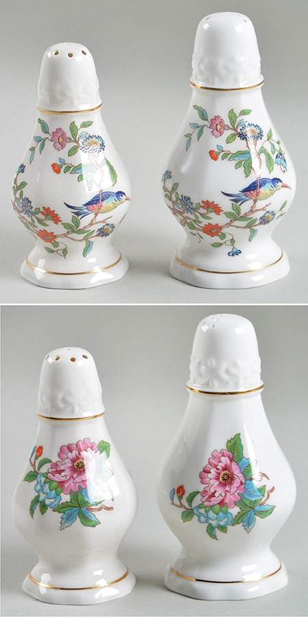 Pembroke (Gold Trim) Salt & Pepper Set by John  Aynsley & Sons-1
