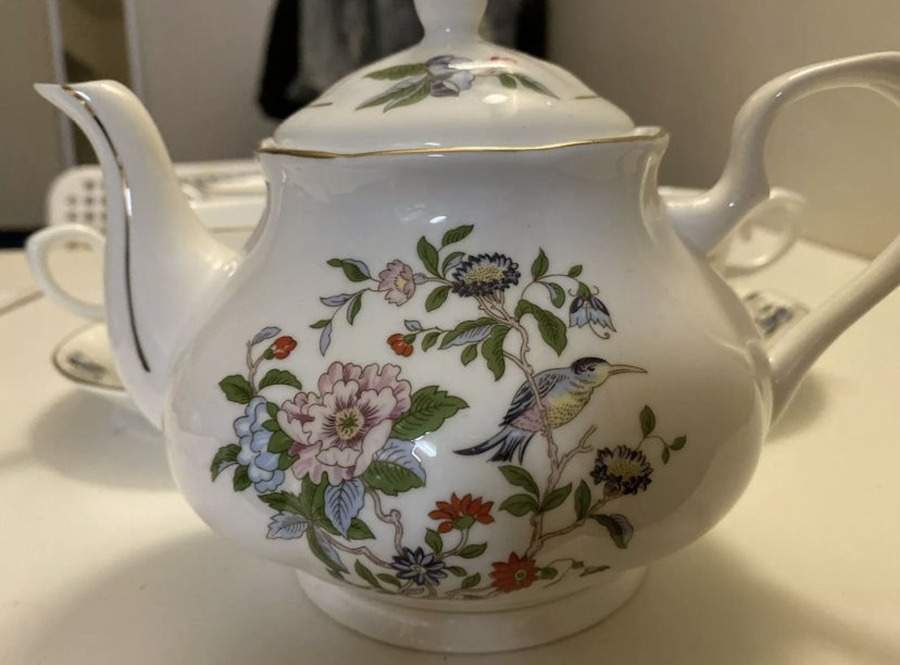 Pembroke (Gold Trim) Teapot & Lid by John  Aynsley & Sons-1