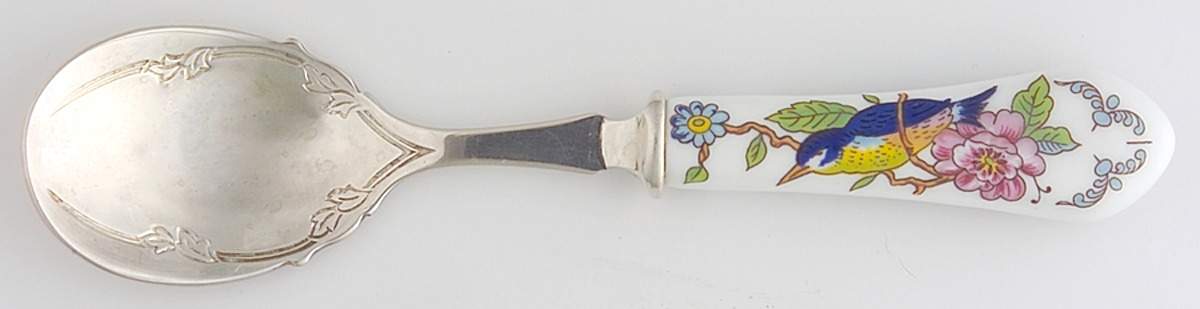 Pembroke (Gold Trim) Jam/Preserve Spoon by John  Aynsley & Sons-1