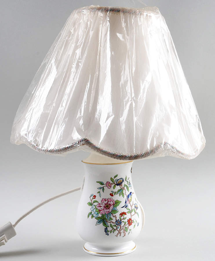 Pembroke (Gold Trim) 9" Electric Lamp & Shade by John  Aynsley & Sons-1