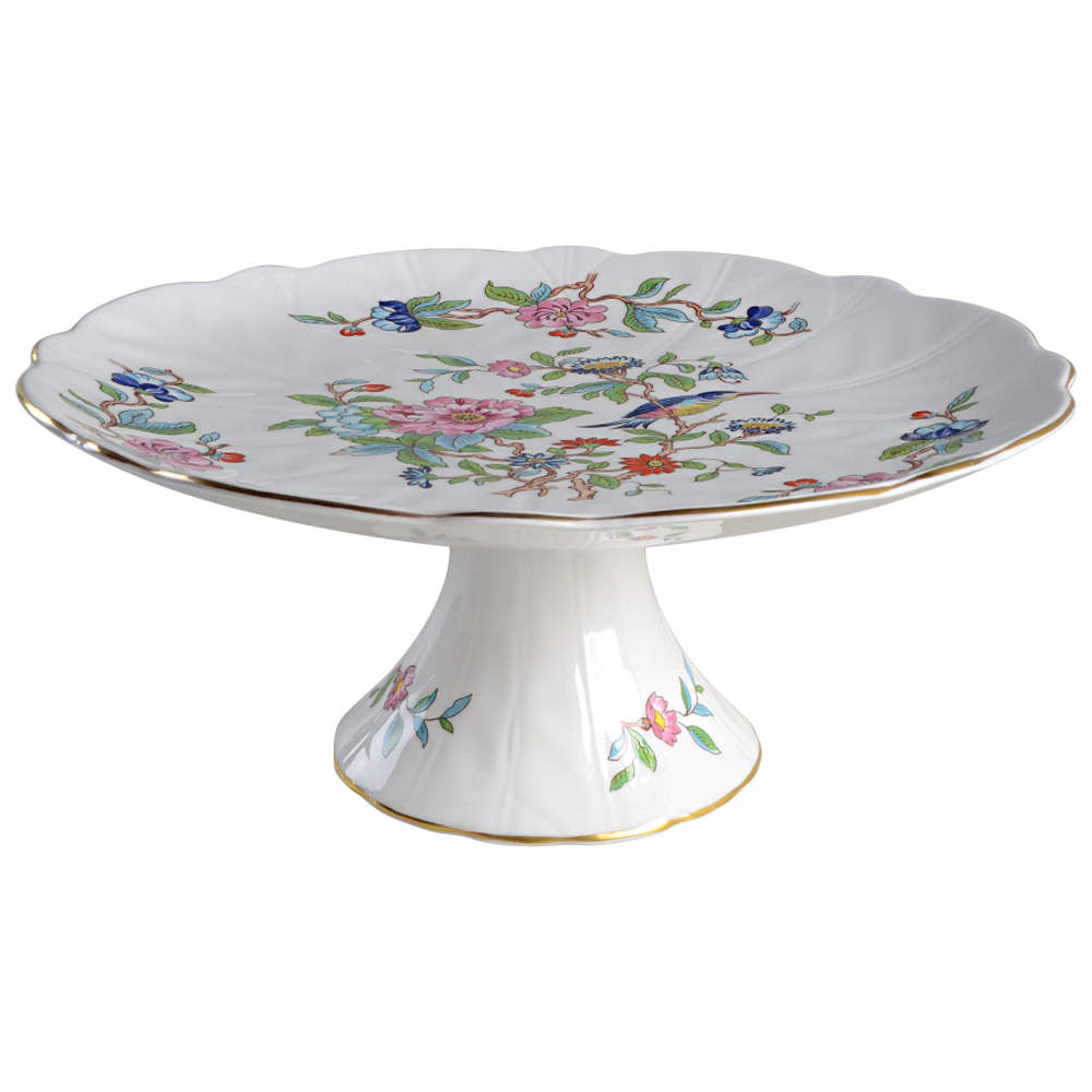Pembroke (Gold Trim) 10" Diameter Pedestal Cake Stand by John  Aynsley & Sons-1