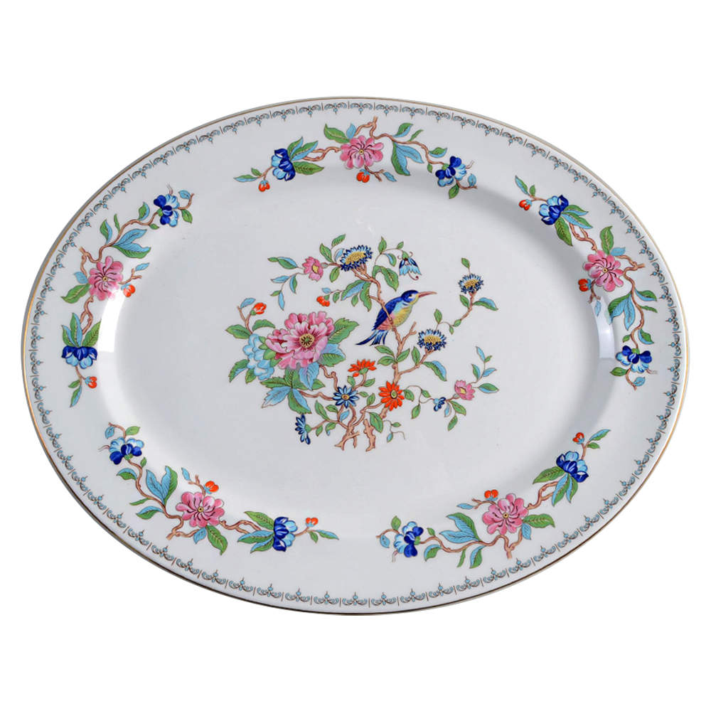 Pembroke (Gold Trim) 15" Oval Serving Platter by John  Aynsley & Sons-1