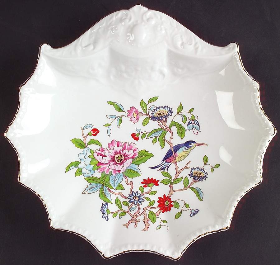 Pembroke (Gold Trim) 10" Fan Tray by John  Aynsley & Sons-1