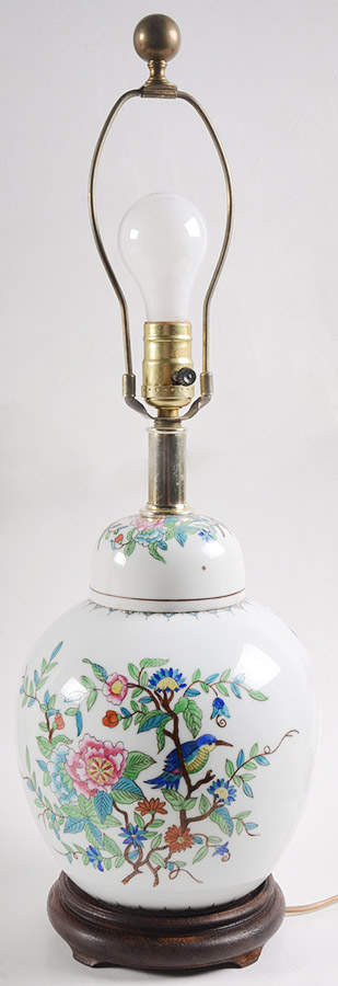 Pembroke (Gold Trim) 22" Electric Lamp No Shade by John  Aynsley & Sons-1