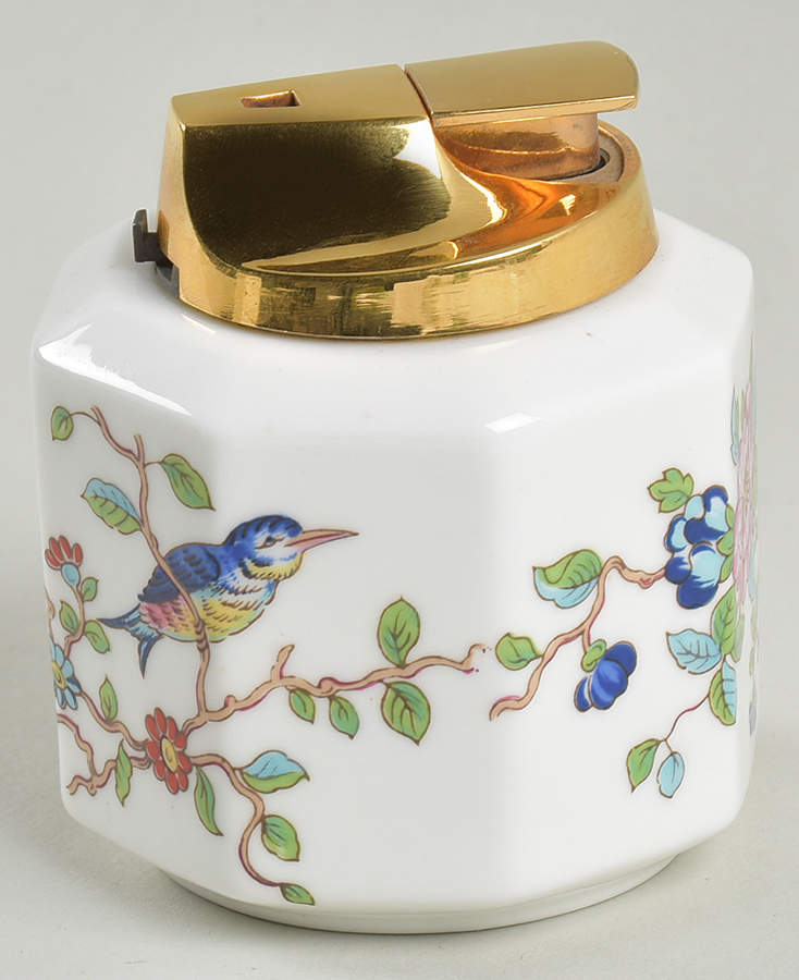 Pembroke (Gold Trim) Cigarette Lighter by John  Aynsley & Sons-1