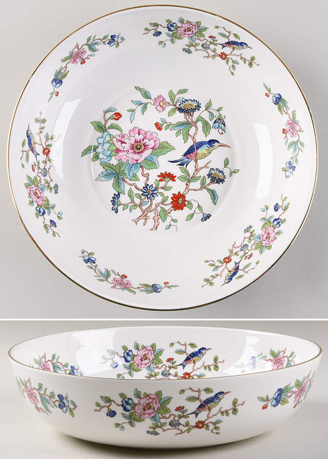Pembroke (Gold Trim) 9" Round Vegetable Bowl by John  Aynsley & Sons-1