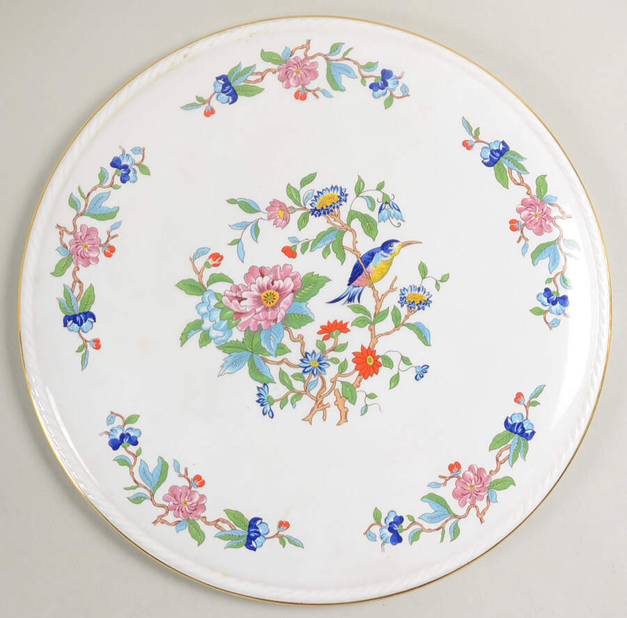 Pembroke (Gold Trim) Cake Plate by John  Aynsley & Sons-1