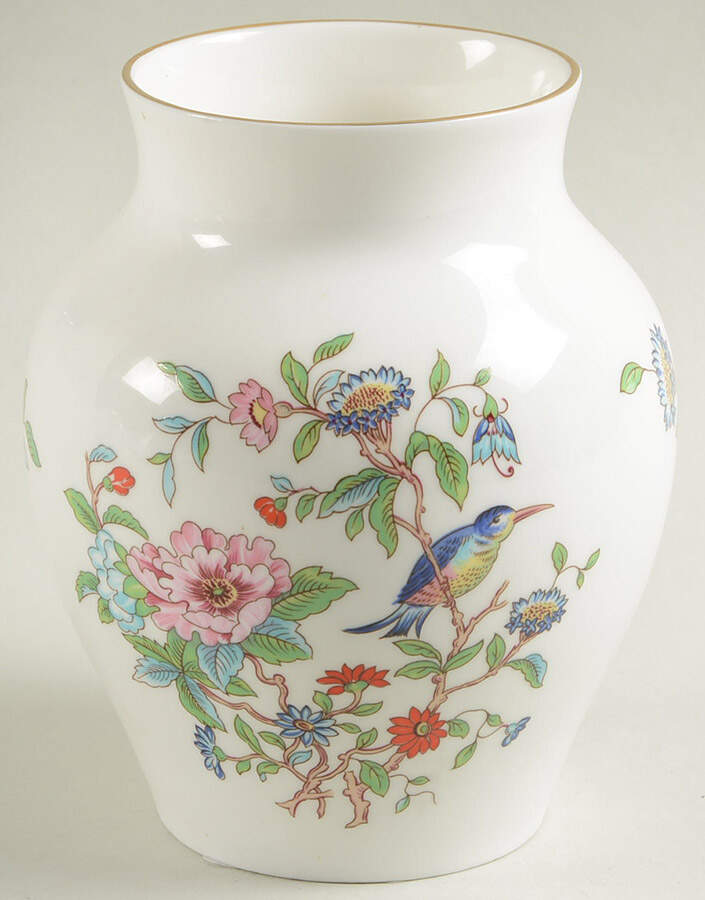 Pembroke (Gold Trim) 4" Bud Vase by John  Aynsley & Sons-1