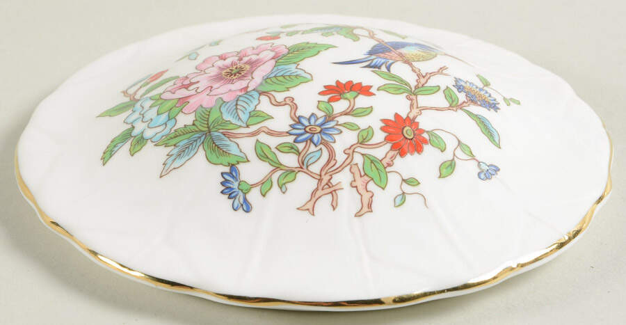 Pembroke (Gold Trim) Lid for 4" Round Box by John  Aynsley & Sons-1