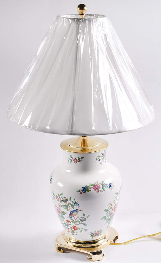 Pembroke (Gold Trim) 24" Electric Lamp & Shade by John  Aynsley & Sons-1