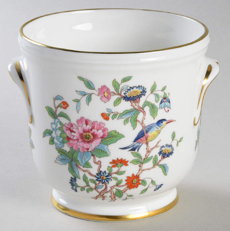 Pembroke (Gold Trim) 4" Flower Pot by John  Aynsley & Sons-1