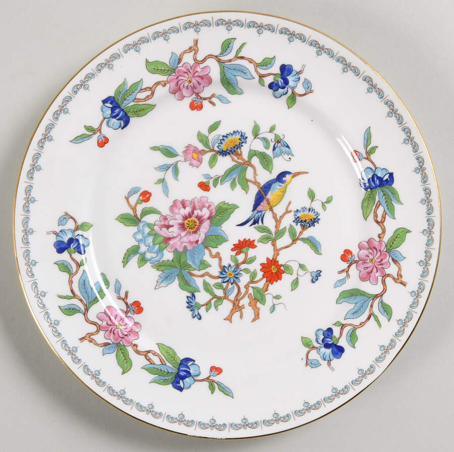 Pembroke (Gold Trim) Salad Plate by John  Aynsley & Sons-1
