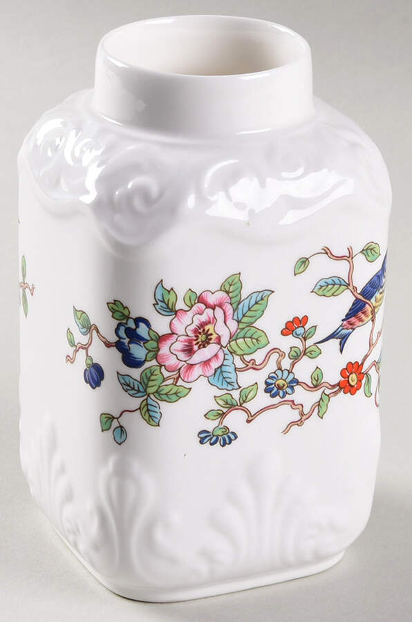 Pembroke (Gold Trim) Tea Caddy No Lid by John  Aynsley & Sons-1