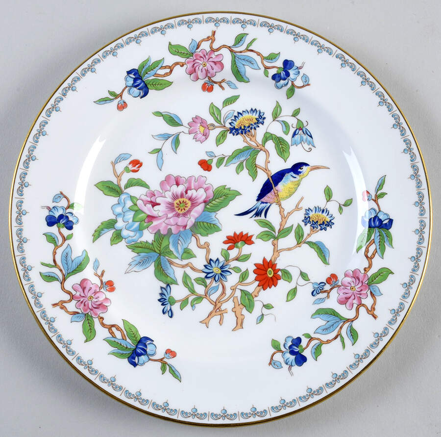 Pembroke (Gold Trim) Luncheon Plate by John  Aynsley & Sons-1