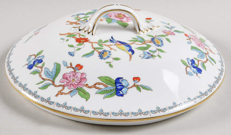 Pembroke (Gold Trim) Lid for Round Vegetable by John  Aynsley & Sons-1