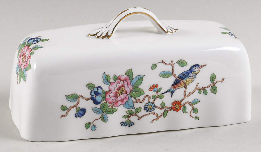 Pembroke (Gold Trim) Lid for 1/4 Lb Butter by John  Aynsley & Sons-1