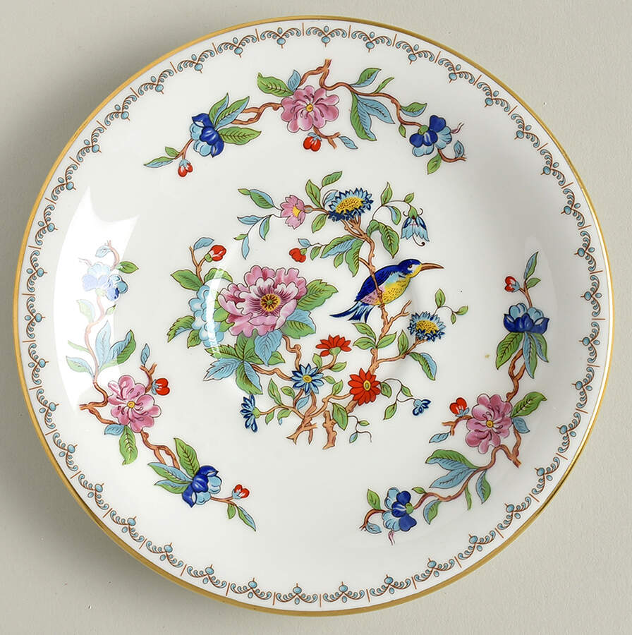 Pembroke (Gold Trim) Saucer for Flat Cream Soup Bowl by John  Aynsley & Sons-1