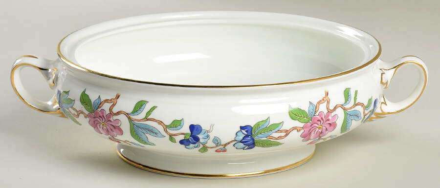 Pembroke (Gold Trim) Round Vegetable No Lid by John  Aynsley & Sons-1