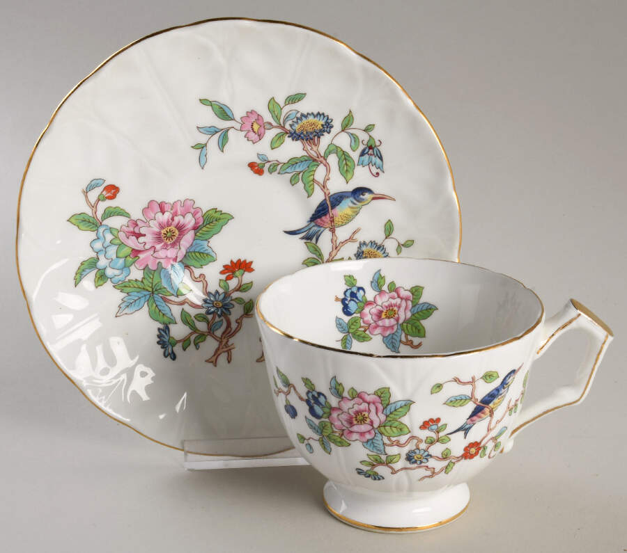 Pembroke (Gold Trim) Oversized Cup & Saucer Set by John  Aynsley & Sons-1