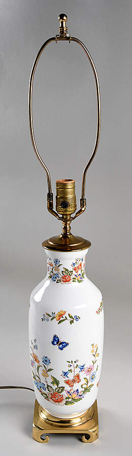 Pembroke (Gold Trim) 24" Electric Lamp No Shade by John  Aynsley & Sons-1
