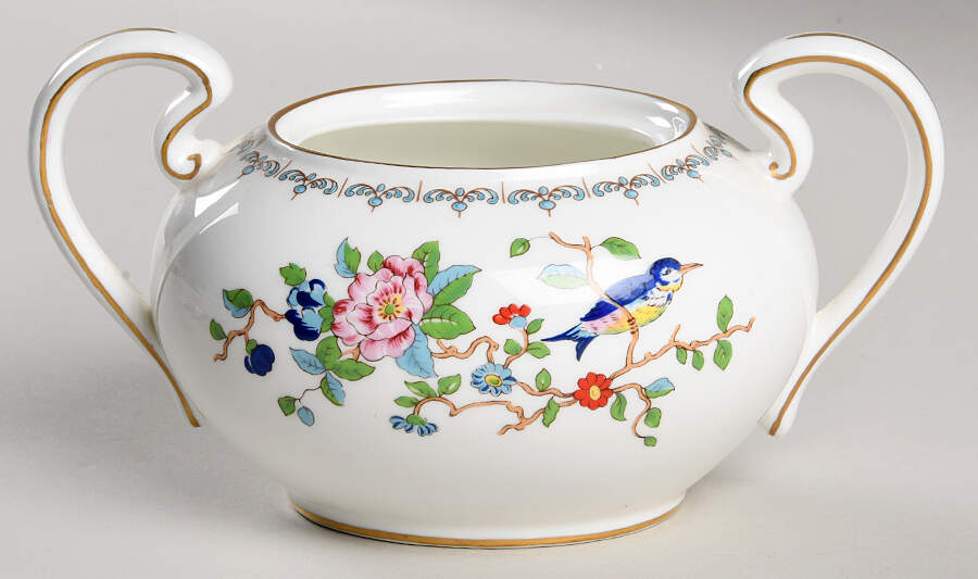 Pembroke (Gold Trim) Sugar Bowl No Lid by John  Aynsley & Sons-1