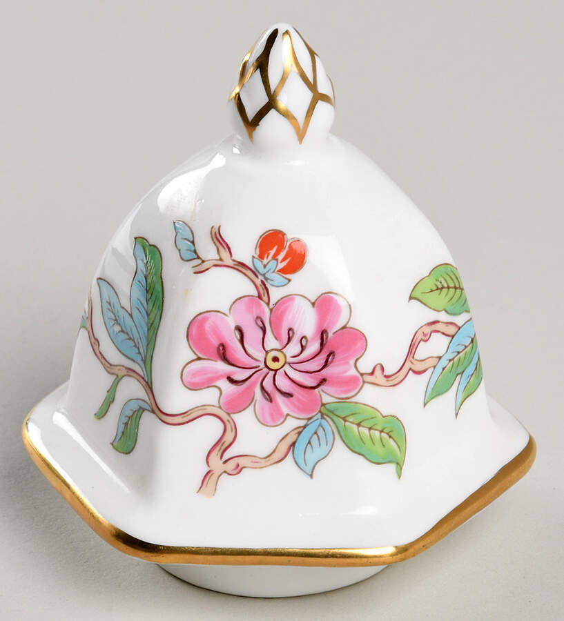 Pembroke (Gold Trim) Lid for Large Hexagonal Ginger Jar by John  Aynsley & Sons-1