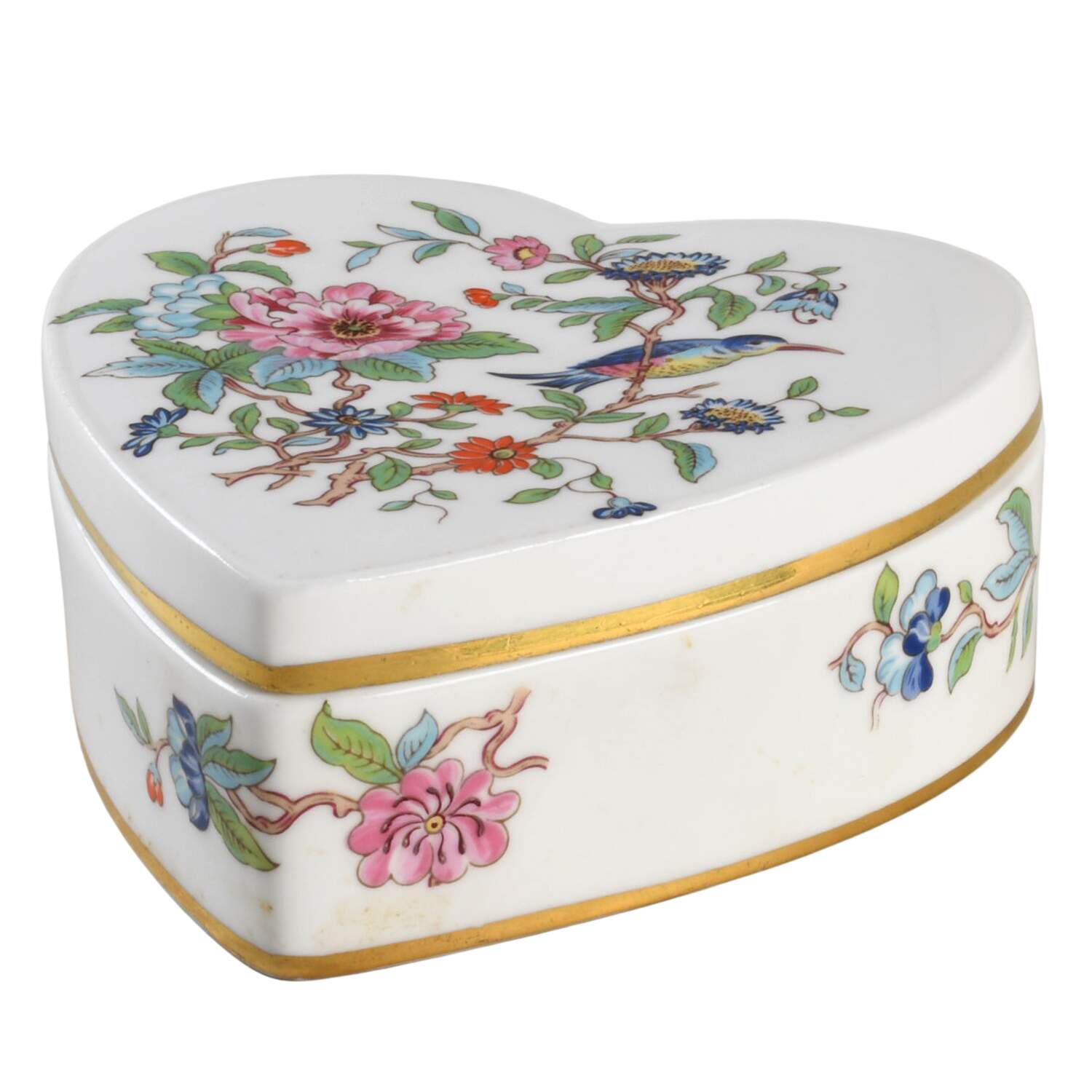 Pembroke (Gold Trim) Heart Shape Box & Lid by John  Aynsley & Sons-1
