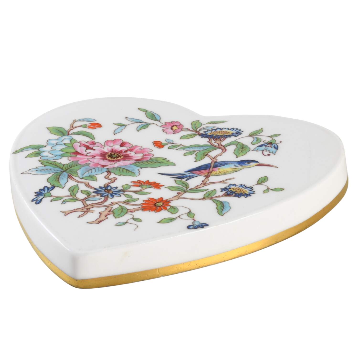 Pembroke (Gold Trim) Lid for Heart Shape Box by John  Aynsley & Sons-1