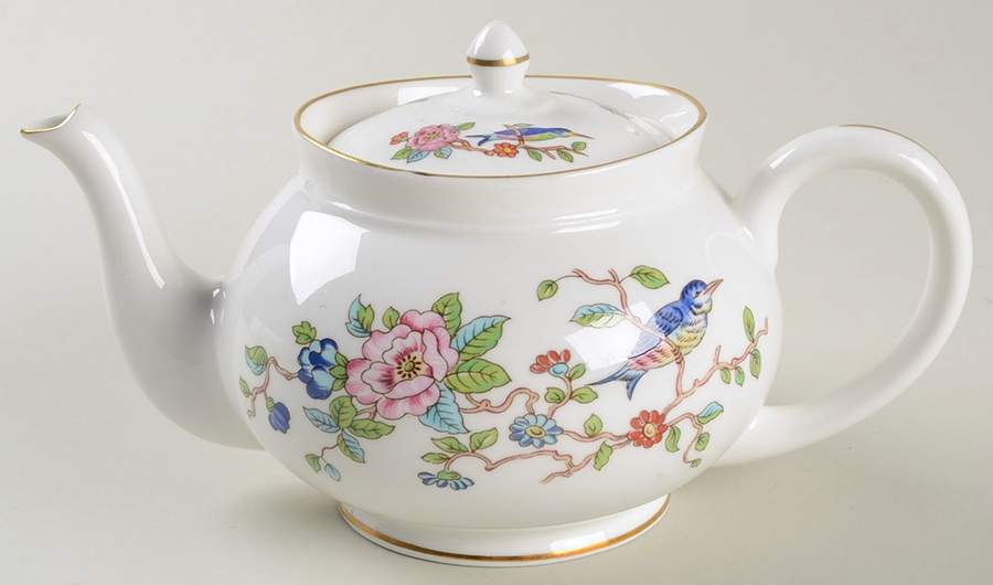 Pembroke (Gold Trim) Mini Teapot & Lid by John  Aynsley & Sons-1