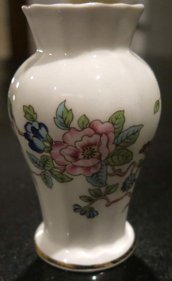 Pembroke (Gold Trim) 4" Bud Vase by John  Aynsley & Sons-1