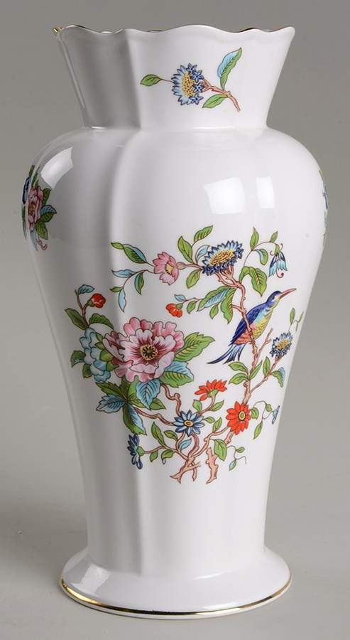 Pembroke (Gold Trim) 8" Edwardian Vase by John  Aynsley & Sons-1