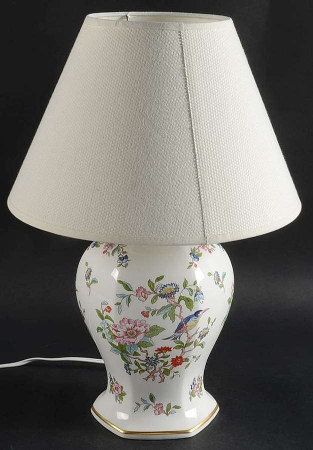 Pembroke (Gold Trim) 13" Electric Lamp & Shade by John  Aynsley & Sons-1