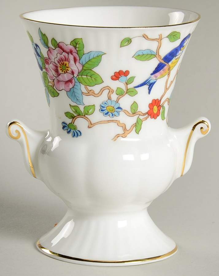 Pembroke (Gold Trim) 3" Pedestal Vase by John  Aynsley & Sons-1