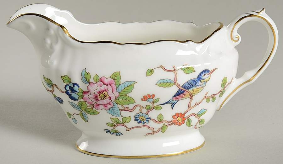 Pembroke (Gold Trim) Individual Gravy Boat No Underplate by John  Aynsley & Sons-1