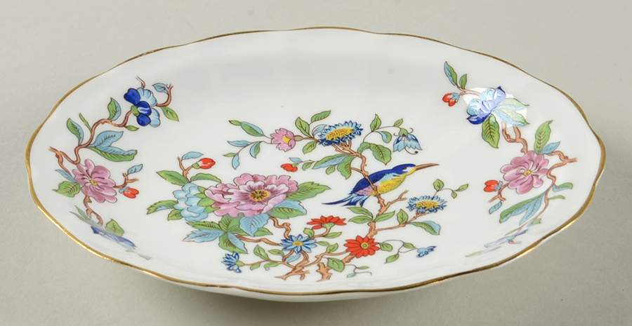 Pembroke (Gold Trim) Soap Dish by John  Aynsley & Sons-1