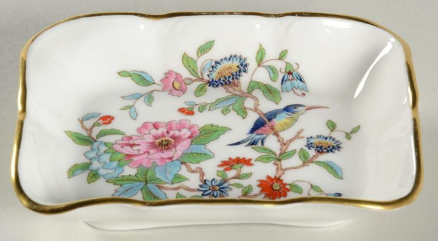 Pembroke (Gold Trim) 4" Rectangular Sweet Meat by John  Aynsley & Sons-1