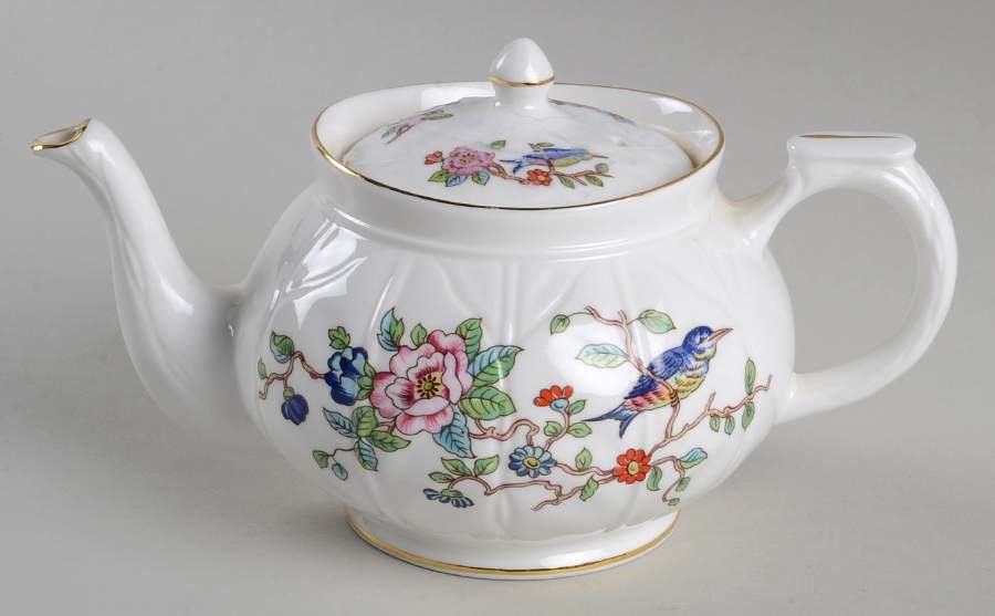 Pembroke (Gold Trim) Mini Teapot & Lid by John  Aynsley & Sons-1